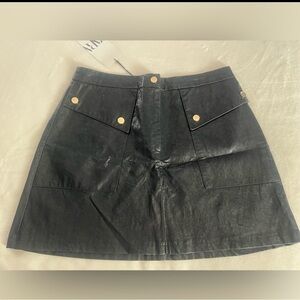 Zara Black A-Line Mini Skirt Casual